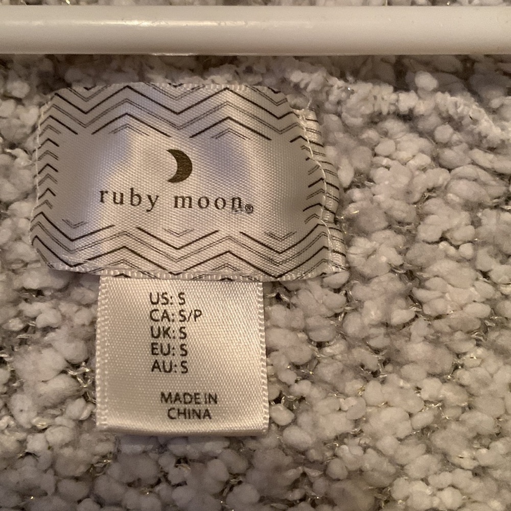 ruby moon Cream Color Cozy Cardigan Size S - Picture 5 of 6
